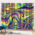 Trippy Rave Print Pencil Pleat Curtains