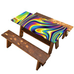 Trippy Rave Print Picnic Table Cover