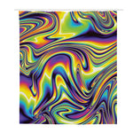 Trippy Rave Print Polyester Shower Curtain
