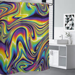 Trippy Rave Print Premium Shower Curtain
