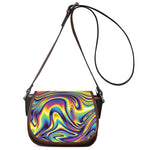 Trippy Rave Print Saddle Bag