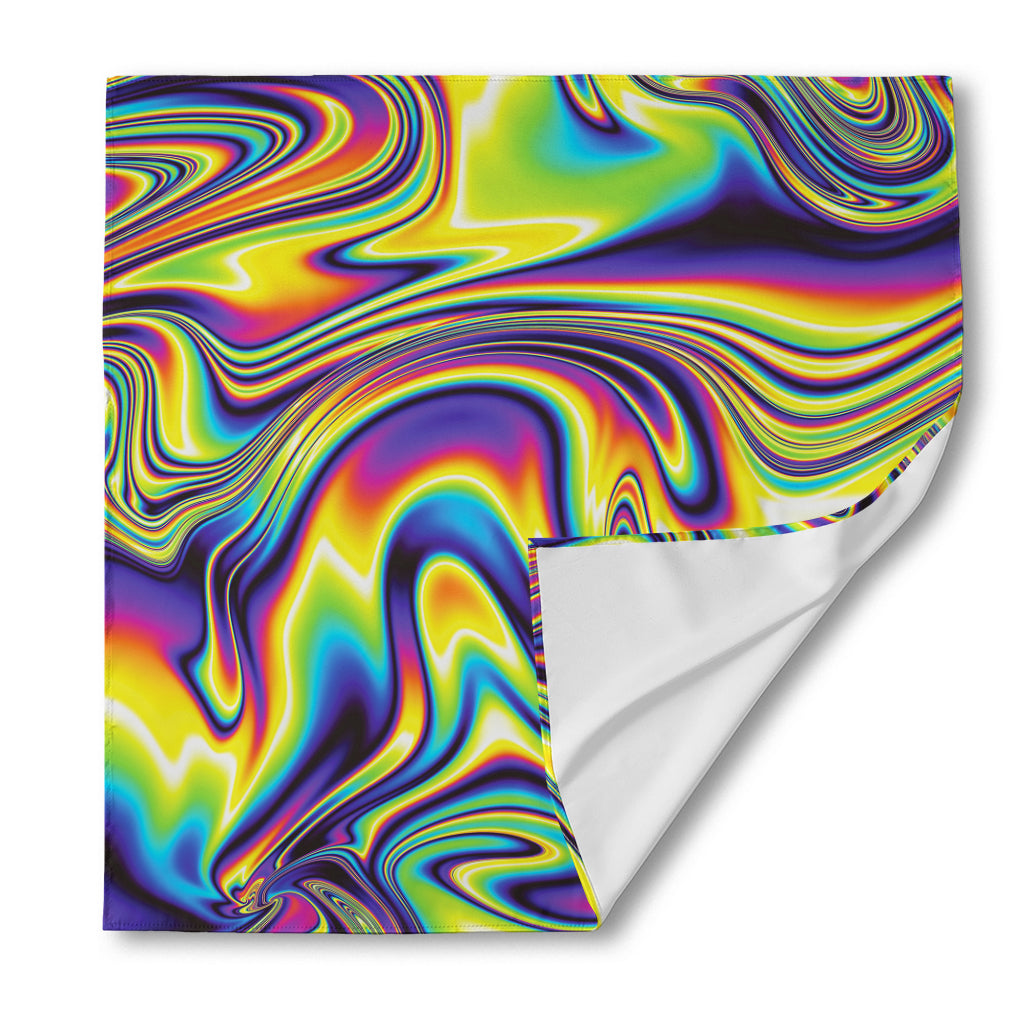 Trippy Rave Print Silk Bandana