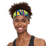 Trippy Rave Print Sports Headband