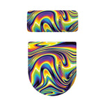 Trippy Rave Print Toilet Lid And Tank Cover Set