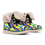 Trippy Rave Print Winter Boots