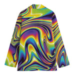 Trippy Rave Print Women's Blazer