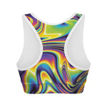 Trippy Rave Print Women's Sports Bra