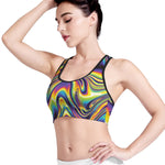 Trippy Rave Print Women's Sports Bra
