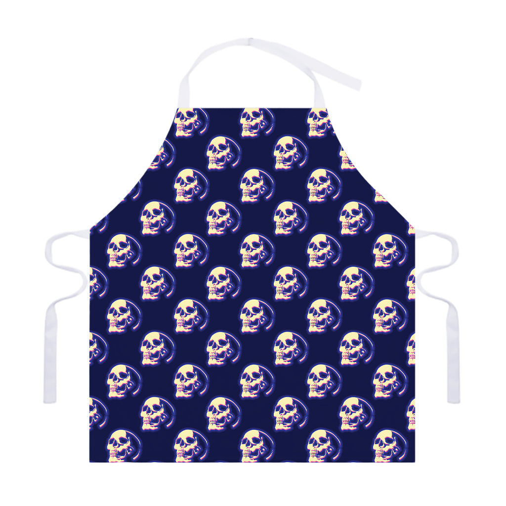 Trippy Skull Pattern Print Adjustable Apron