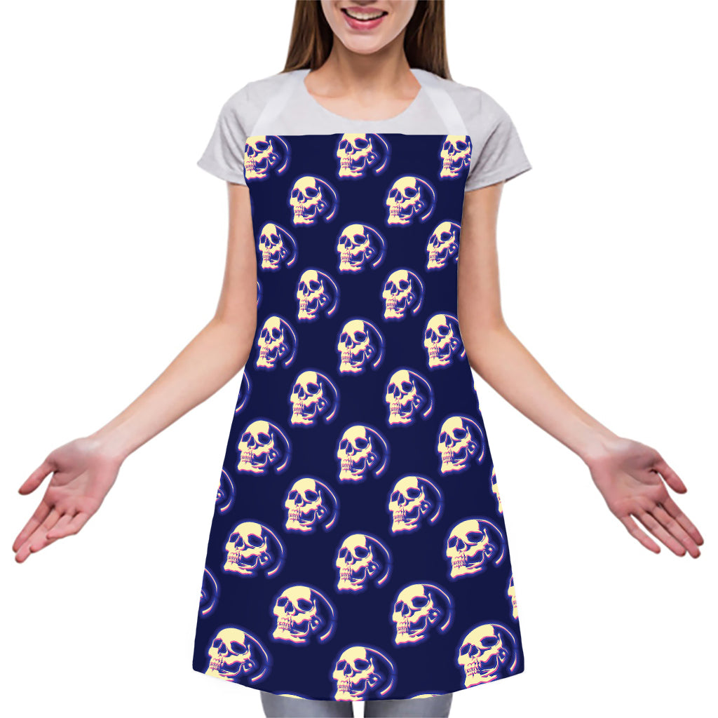 Trippy Skull Pattern Print Adjustable Apron