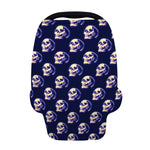 Trippy Skull Pattern Print Baby Seat Cover