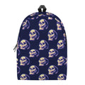 Trippy Skull Pattern Print School Backpack