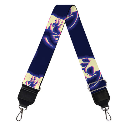 Trippy Skull Pattern Print Bag Strap