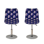Trippy Skull Pattern Print Bar Stool Covers