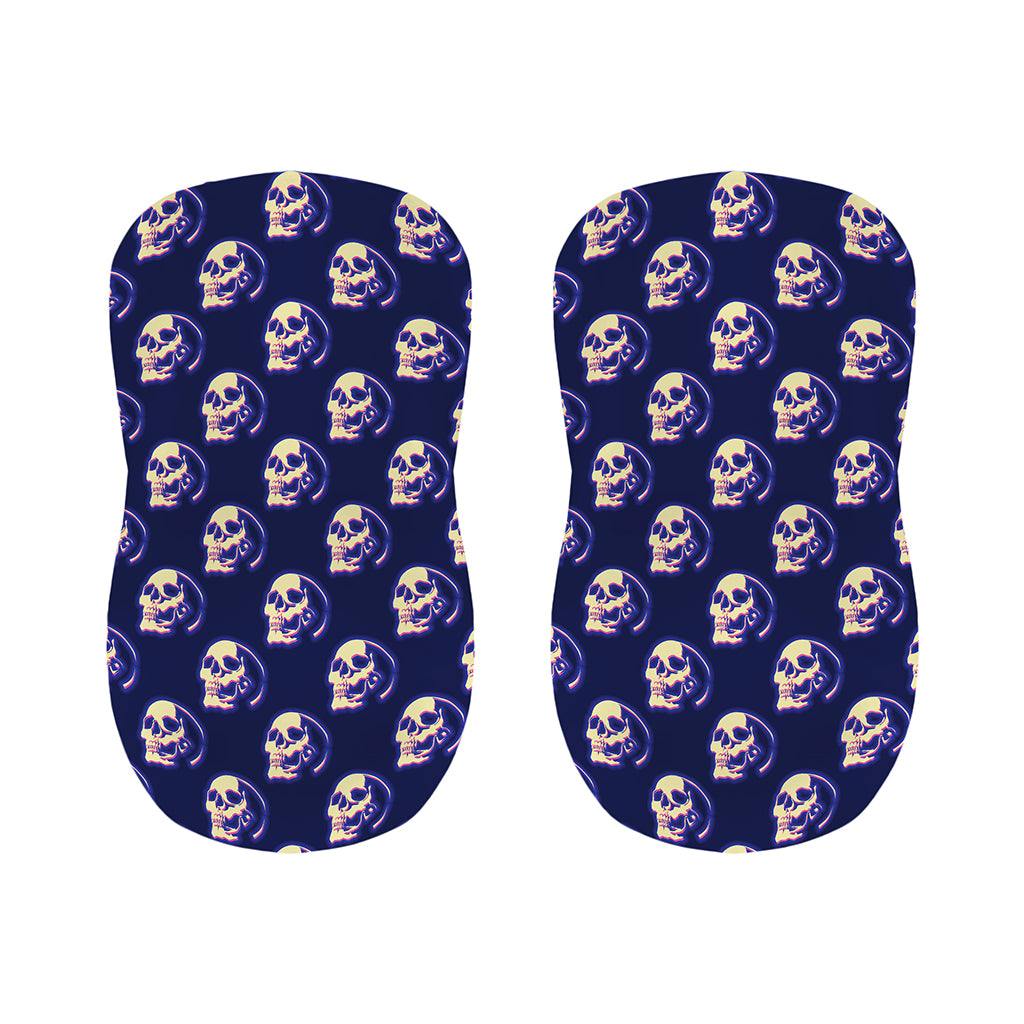 Trippy Skull Pattern Print Bar Stool Covers