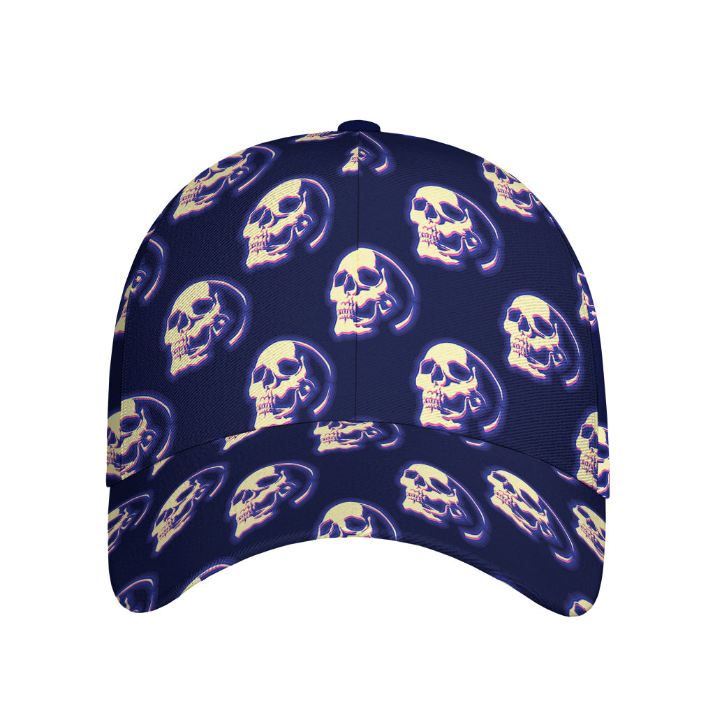 Trippy Skull Pattern Print Baseball Cap