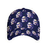 Trippy Skull Pattern Print Baseball Cap