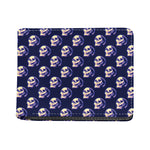 Trippy Skull Pattern Print Bifold Wallet