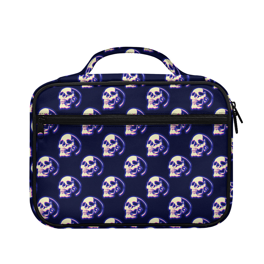 Trippy Skull Pattern Print Briefcase Bible Bag