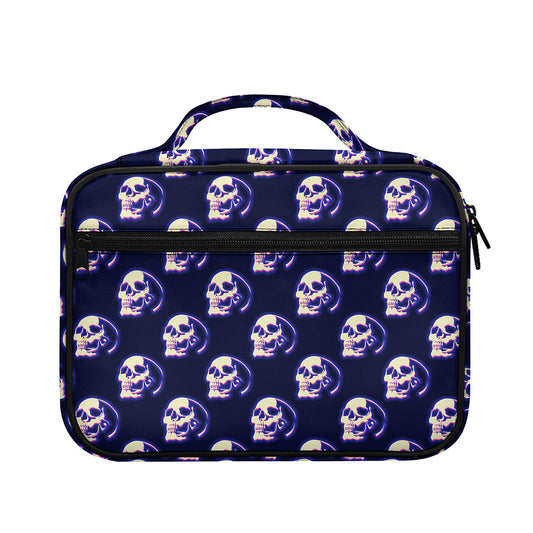 Trippy Skull Pattern Print Briefcase Bible Bag