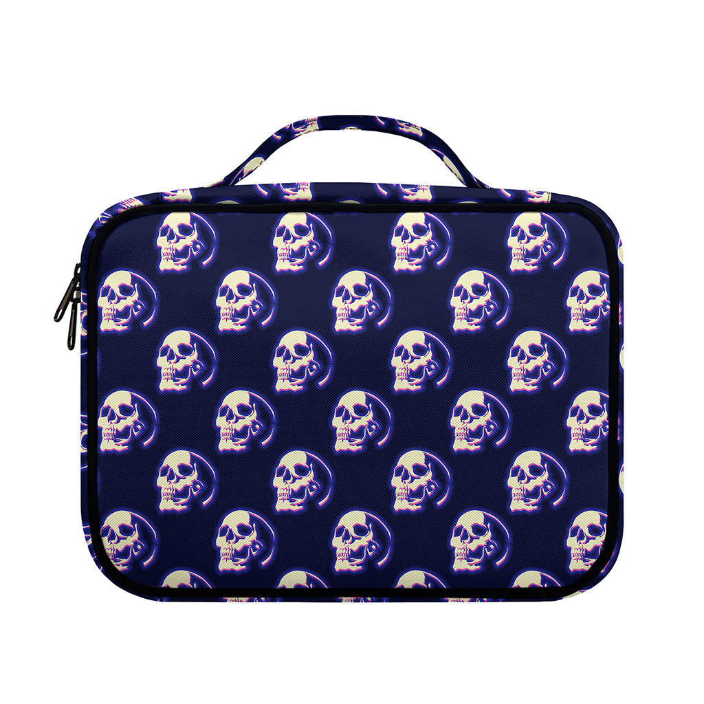 Trippy Skull Pattern Print Briefcase Bible Bag