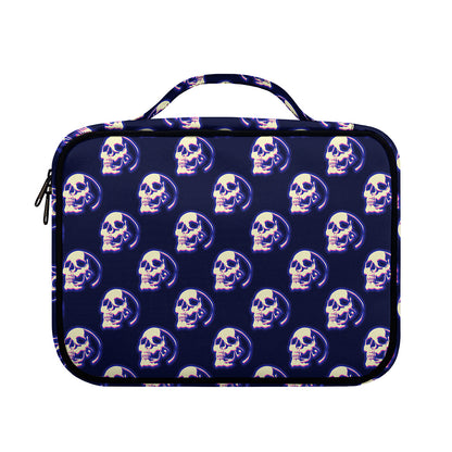Trippy Skull Pattern Print Briefcase Bible Bag