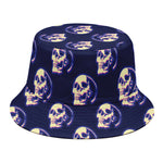 Trippy Skull Pattern Print Bucket Hat