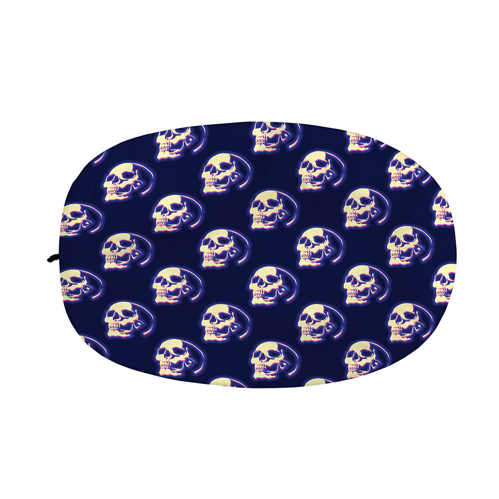 Trippy Skull Pattern Print Car Side Mirror Covers