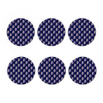 Trippy Skull Pattern Print Coaster Set