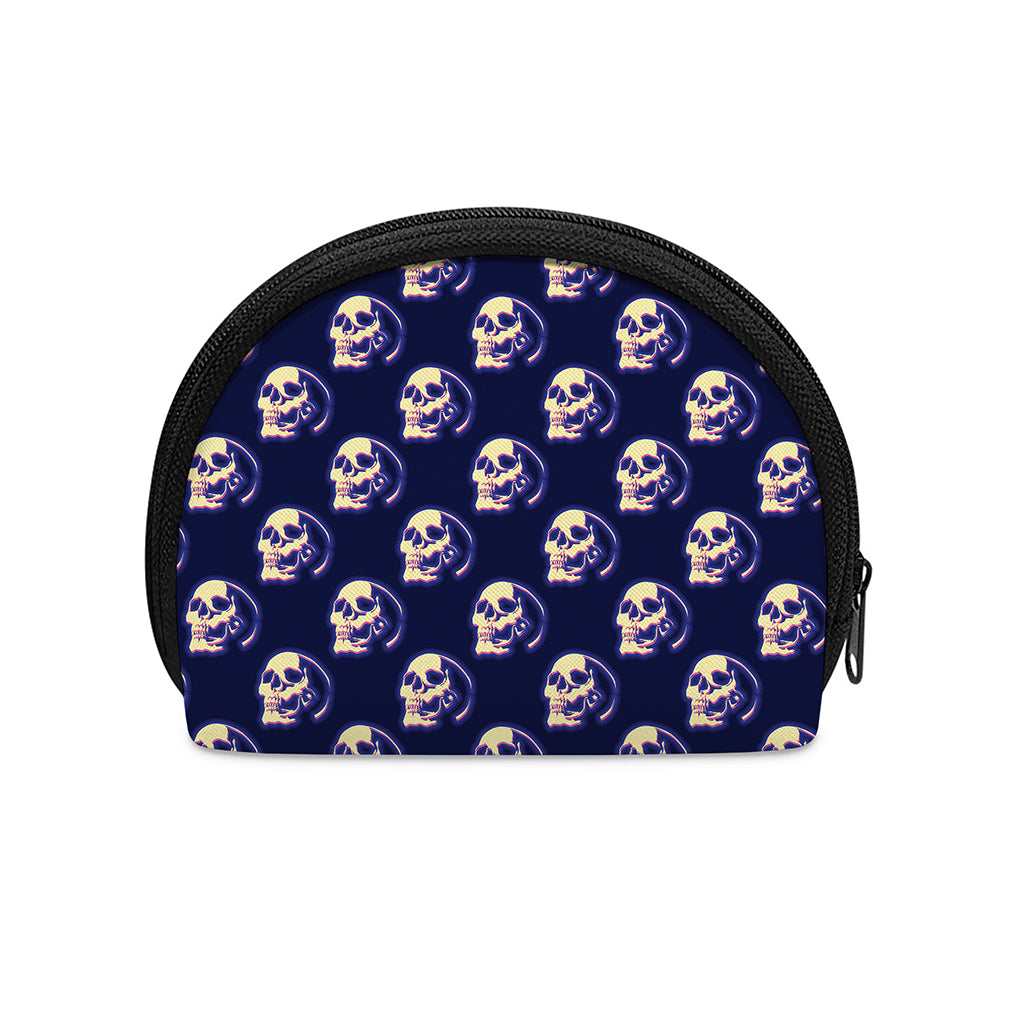 Trippy Skull Pattern Print Coin Purse