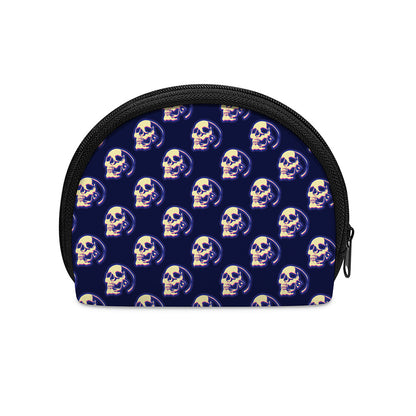Trippy Skull Pattern Print Coin Purse