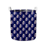Trippy Skull Pattern Print Collapsible Laundry Basket
