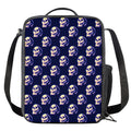 Trippy Skull Pattern Print Crossbody Lunch Bag