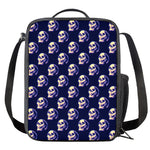 Trippy Skull Pattern Print Crossbody Lunch Bag