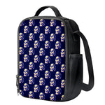 Trippy Skull Pattern Print Crossbody Lunch Bag
