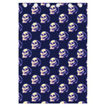 Trippy Skull Pattern Print Curtain