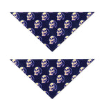 Trippy Skull Pattern Print Dog Bandana