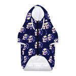 Trippy Skull Pattern Print Dog Zip Up Hoodie