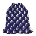 Trippy Skull Pattern Print Drawstring Bag
