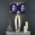 Trippy Skull Pattern Print Drum Lamp Shade