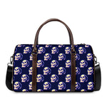 Trippy Skull Pattern Print Duffle Bag