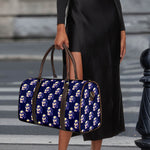 Trippy Skull Pattern Print Duffle Bag