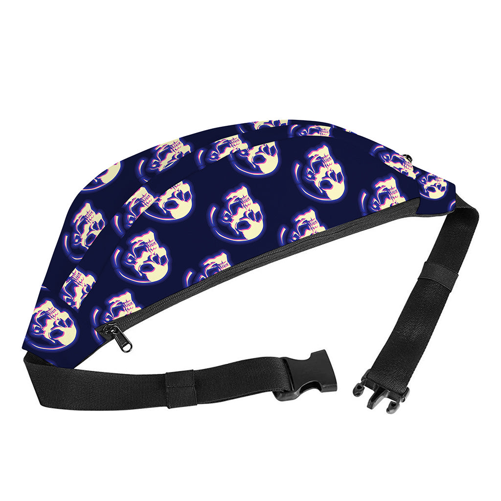 Trippy Skull Pattern Print Fanny Pack