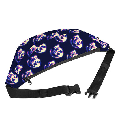 Trippy Skull Pattern Print Fanny Pack