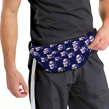 Trippy Skull Pattern Print Fanny Pack