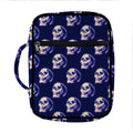 Trippy Skull Pattern Print Front Pocket Bible Bag