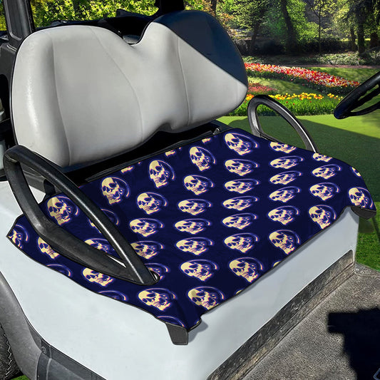 Trippy Skull Pattern Print Golf Cart Seat Cover