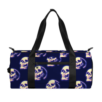 Trippy Skull Pattern Print Gym Bag