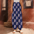 Trippy Skull Pattern Print Harem Pants