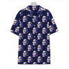 Trippy Skull Pattern Print Hawaiian Shirt